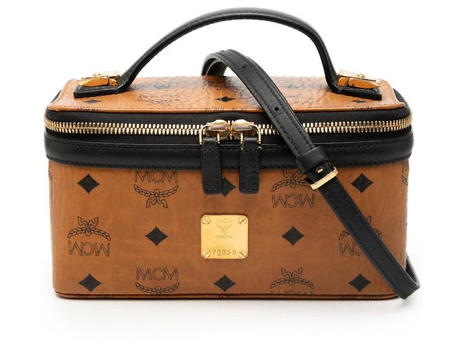 Sac Vanity MCM Visetos Marron Noir