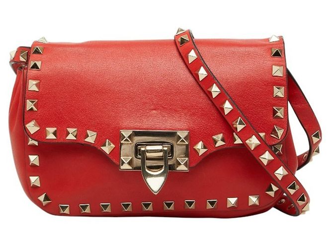 Bolso bandolera Valentino Rockstud Roja