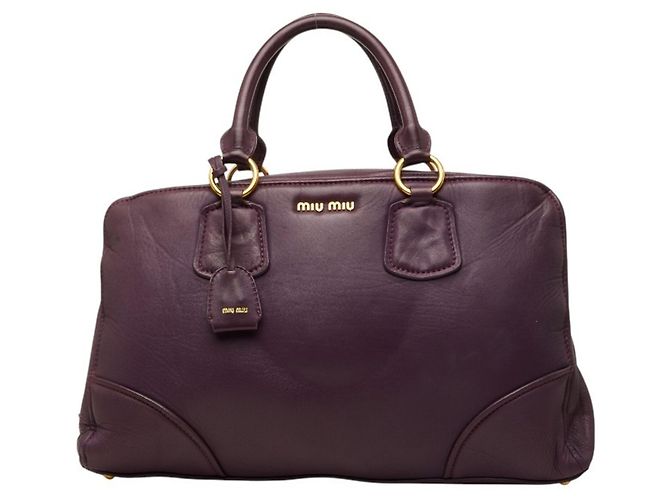 Bolsa Miu Miu Boston Bag em roxo