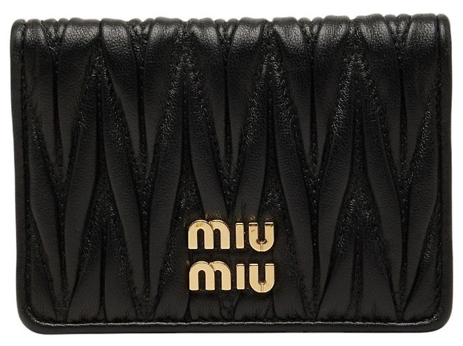 Miu Miu Matelassé Visitenkartenetui Schwarz