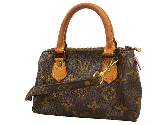 Sac à main Louis Vuitton Monogram Mini Speedy Marron