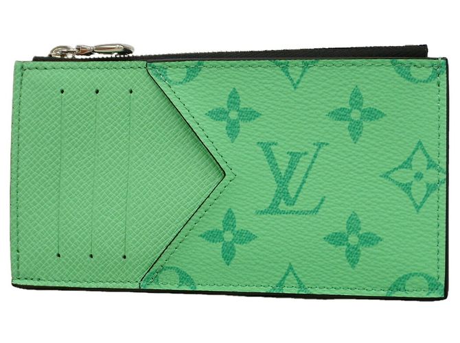 Tarjetero con monedero Louis Vuitton Taigarama Verde