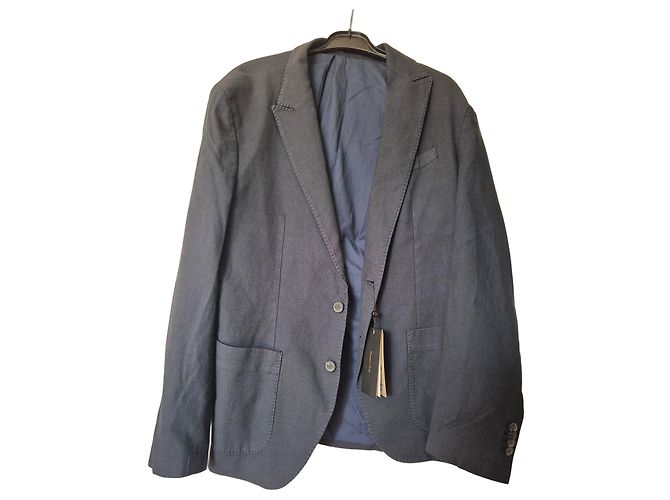 Giacca Blazer Massimo Dutti Uomo Blu Tessuto Italiano Blu scuro