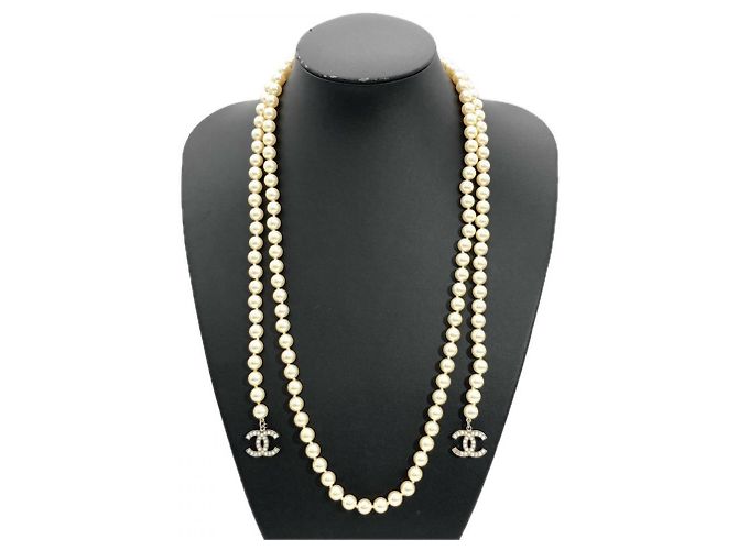 Collar Lariat de Perlas Chanel