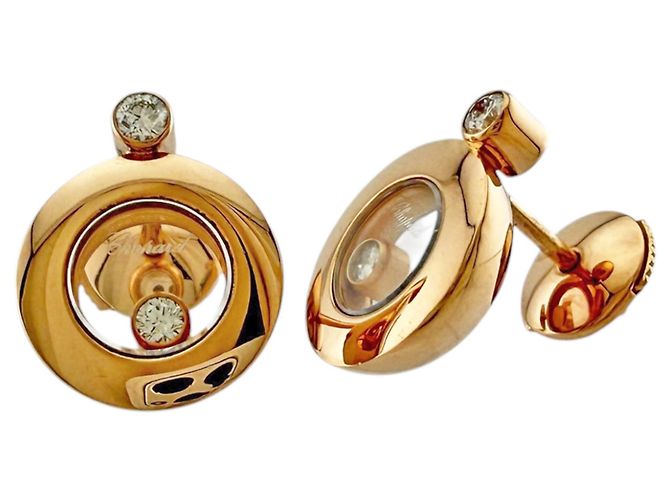 Orecchini a lobo Chopard Happy Diamonds D'oro