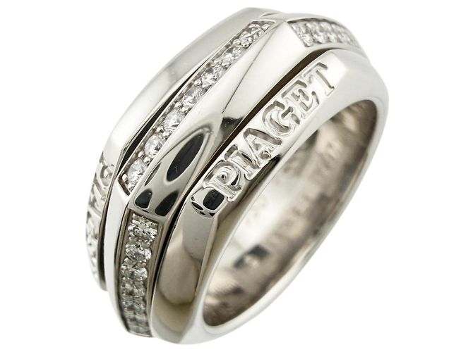 Anel Aliança Piaget em Ouro Branco 18K Prata