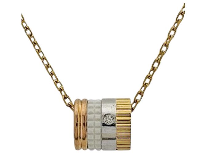 Boucheron Quatre Whites Halskette Weiß Golden