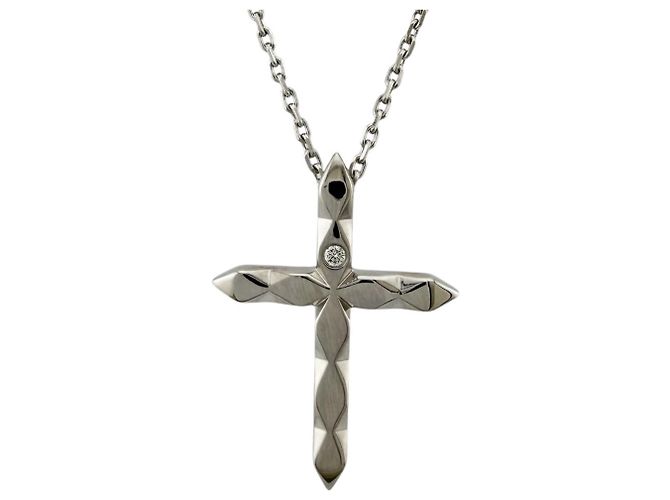 Collana Boucheron Facette in oro bianco 18K Argento