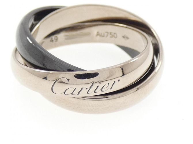 Anillo Cartier Trinity Clásico Negro Dorado