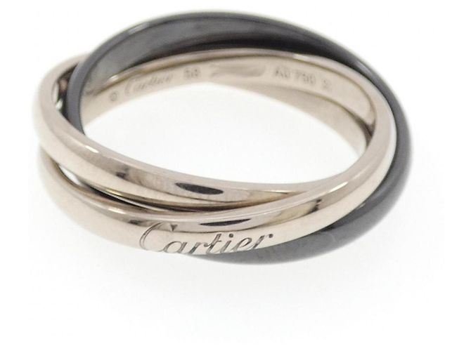 Anillo Cartier Trinity Clásico Negro Dorado