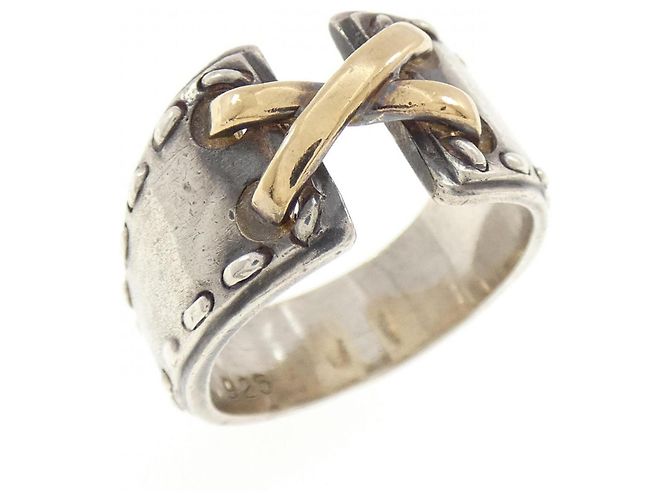 Ring Hermès Anillo Banda Hermes Mexico Silver Plata