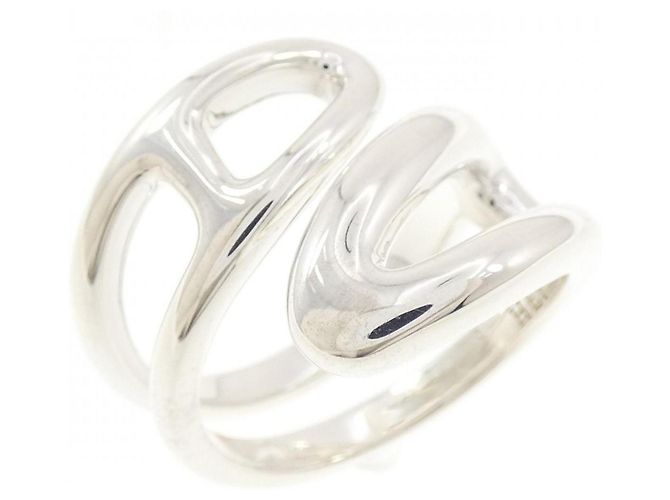 Ring Anillo Hermès Chaine d'Ancre Punk Plata