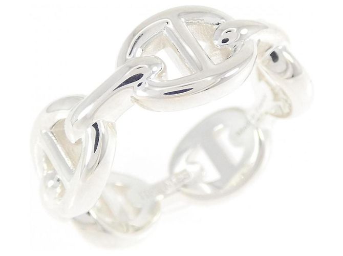Ring Anello Hermès Chaine d'Ancre Enchainée Argento