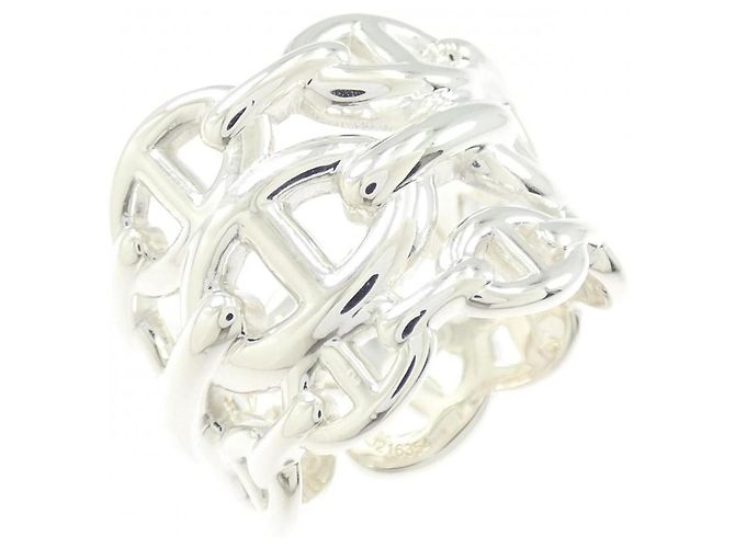 Hermès Chaine d'Ancre Enchainée Ring Silber
