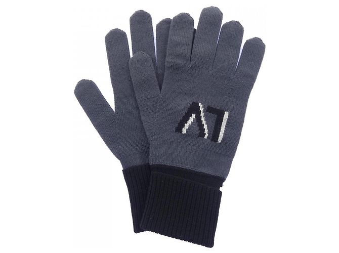 Louis Vuitton warme Handschuhe Braun Schwarz