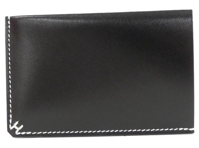 Hermès Hermes H Sellier 083798CA Visitenkartenetui Schwarz