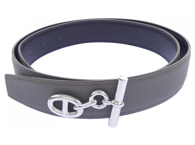 Hermès Ceinture réversible Hermes Yachting 32mm Marron Noir