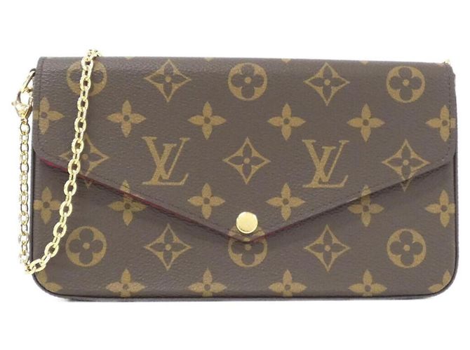 Pochette Félicie Borsa a tracolla Louis Vuitton Monogram Pochette Felicie Marrone