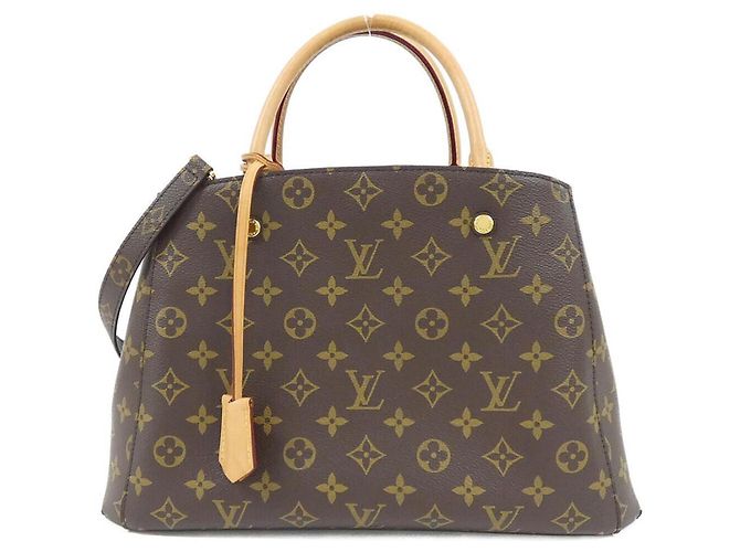 Sac à main Louis Vuitton Monogram Montaigne MM Marron