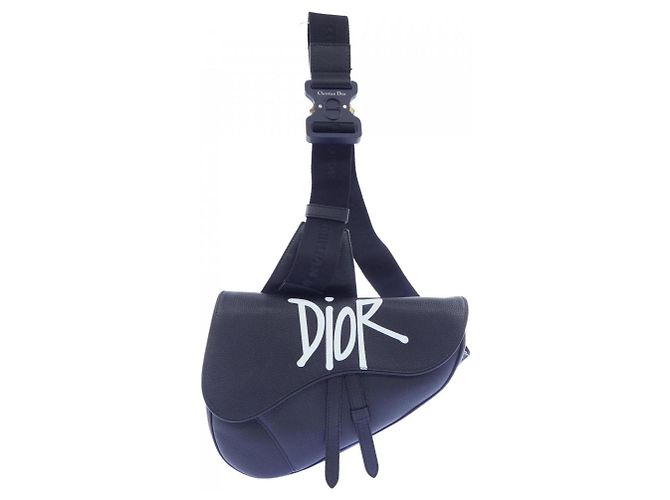 Borsa Christian Dior Saddle Shawn Stussy Nero