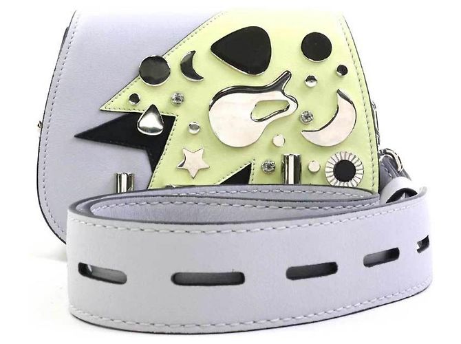 Borsa a tracolla Tod's in pelle grigio chiaro e giallo