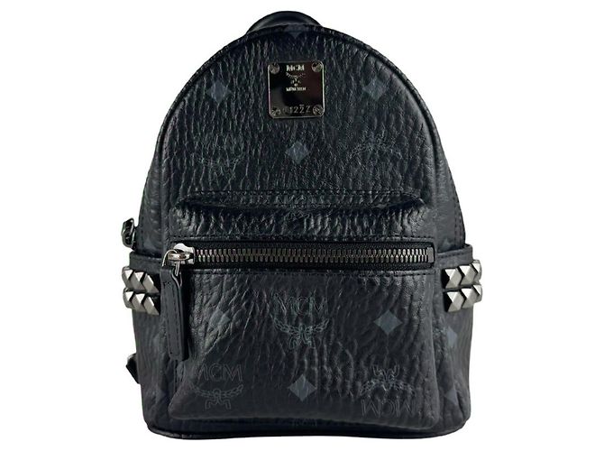MCM Leather Backpack - Black