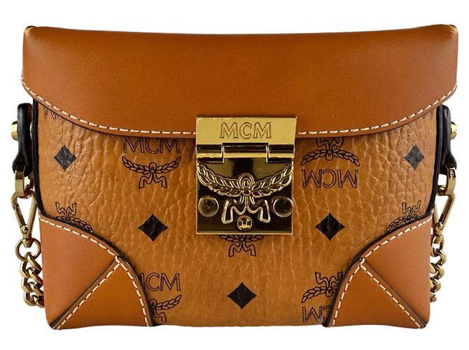 MCM Brown Leather Shoulder Bag