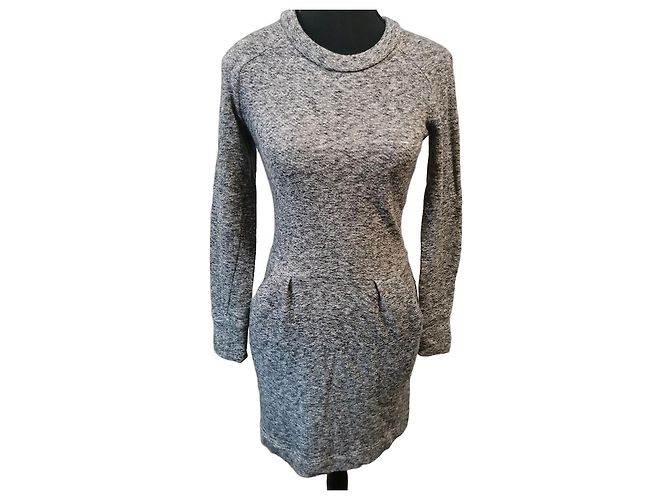 Isabel Marant Etoile Vestido Sweatshirt Isabel Marant Étoile Gris Jaspeado Blanco
