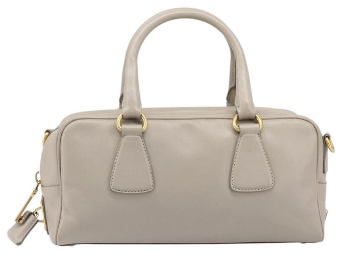 Prada Convertible Bauletto Saffiano Leather Medium Marrom