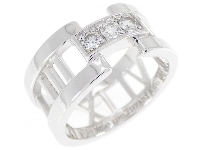 Autre Marque Anillo Tiffany Atlas en oro blanco de 18K