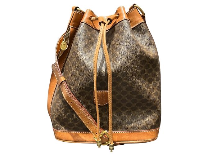Céline Borsa a tracolla Celine Macadam in pelle Marrone