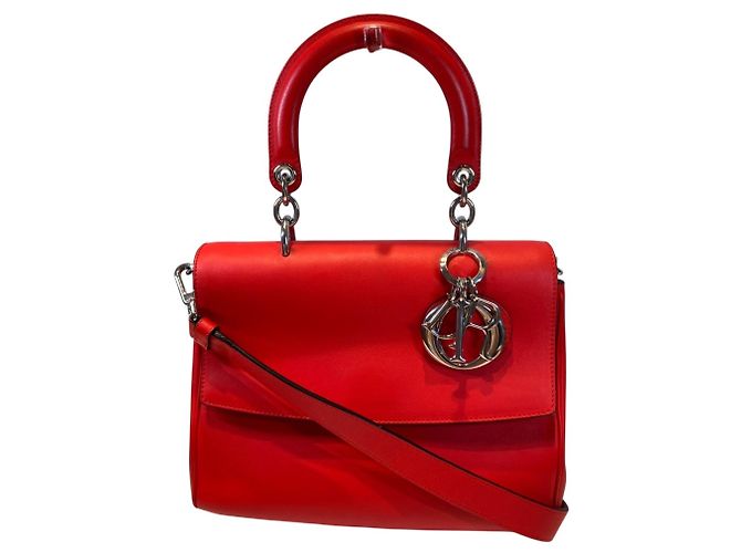 Bolsa de couro Christian Dior Be Vermelho