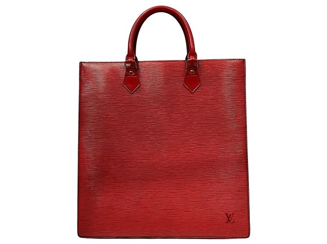 Sac à main Louis Vuitton en cuir Epi Rouge