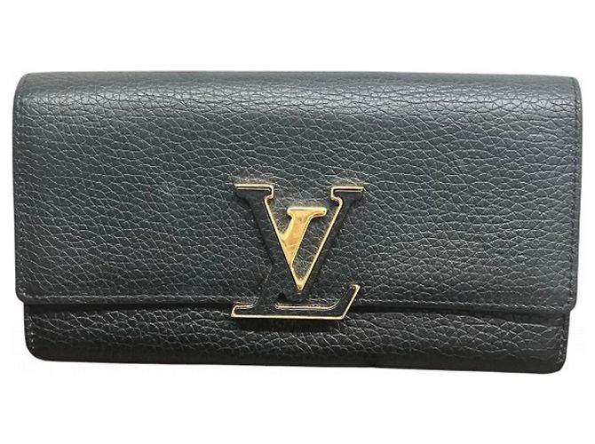 Louis Vuitton Portefeuille Capucines Long Wallet Black