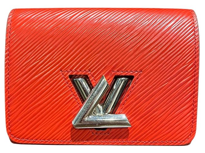 Twist Cartera bi-fold Louis Vuitton de piel Epi Roja
