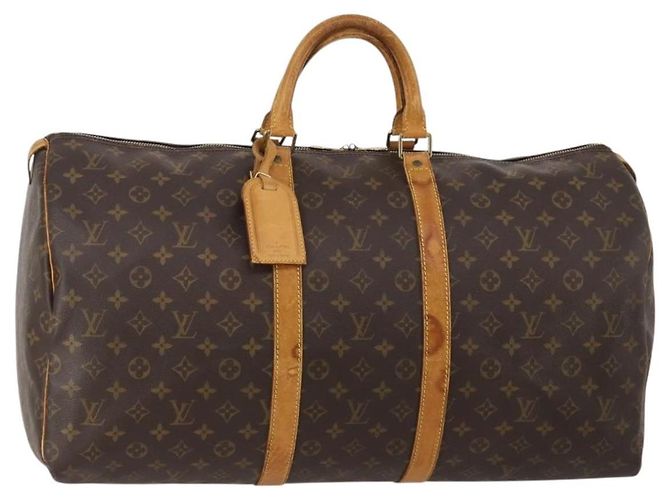 LOUIS VUITTON Monogram Keepall 50 Boston Bag M41426 LV Auth 200411 Monograma