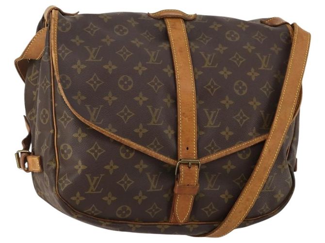 Bolsa de Ombro LOUIS VUITTON Monogram Saumur 35 M42254 LV Auth 198486 Monograma