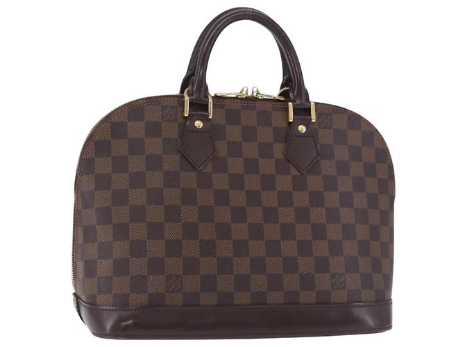 Borsa a mano LOUIS VUITTON Damier Ebene Alma N51131 LV Auth 205811A