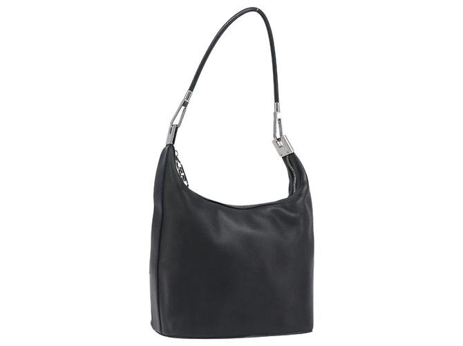 Borsa a Tracolla GUCCI Pelle Nero Argento 001 3814 Auth BA15533