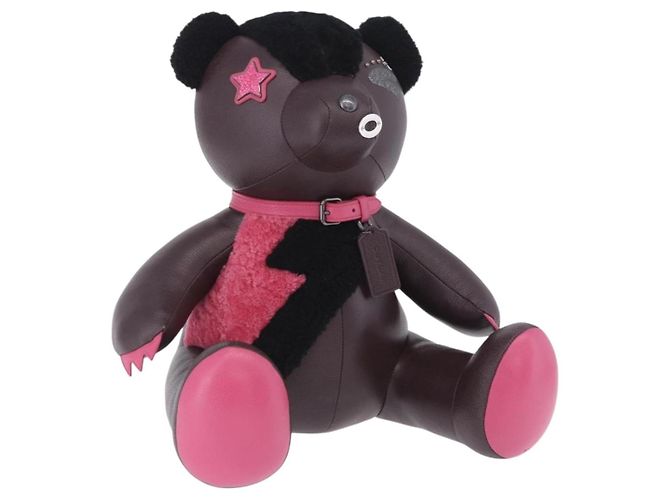 Coach Stuffed Leather Bordeaux Auth 203716