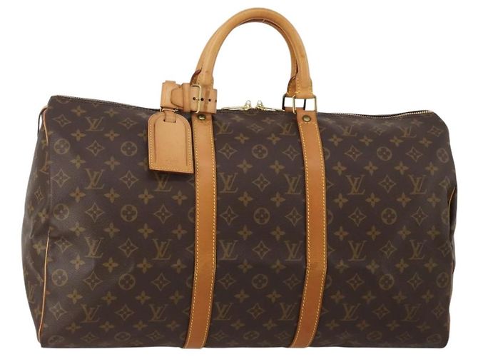 LOUIS VUITTON Monogram Keepall 50 Boston Bag M41426 LV Auth 200409V Monograma
