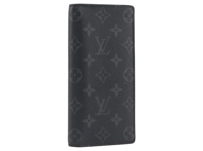 LOUIS VUITTON Monogram Eclipse Portefeuille Braza Wallet M61697 LV Auth 203645 Monograma