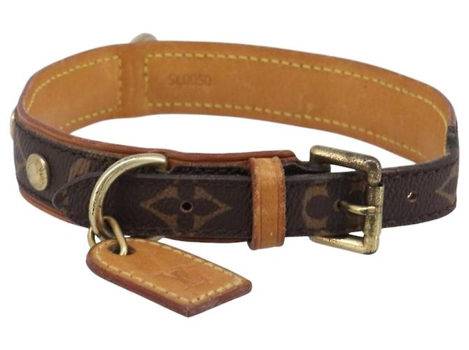 LOUIS VUITTON Monogram Collie Baxter PM Dog Leash M58072 LV Auth 204242