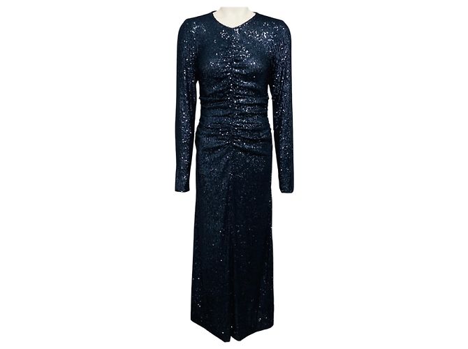Autre Marque Cara Cara Midnight Paillettenkleid Maisy Marineblau