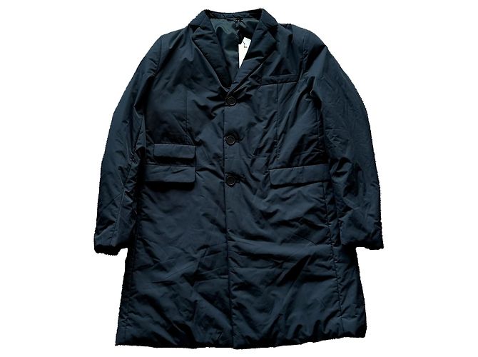 Autre Marque CC Collection Corneliani Puffer Jacket in Navy Blue, Size 50 IT