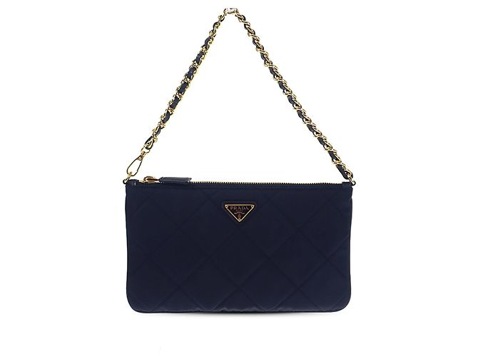 Re-Edition Bolsa de mão Prada Impuntu Re Nylon Re Edition 1995 com corrente Azul