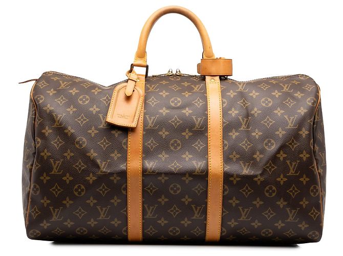 Mala de Viagem Louis Vuitton Monogram Keepall 50 Castanha Marrom