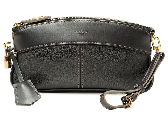 Clutch Louis Vuitton Suhali Lockit Nera Nero