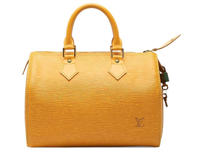 Borsa Boston Louis Vuitton Epi Speedy 25 Gialla Giallo