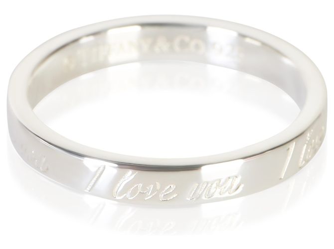 Tiffany & Co. Sterling Silver Notes I Love You Band Ring